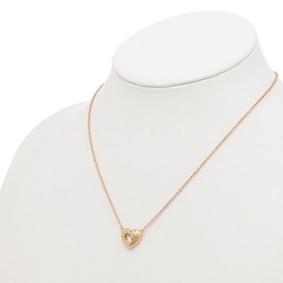 Coach F27135 Open Circle Heart Rose Gold Necklace - Picture 2 of 8